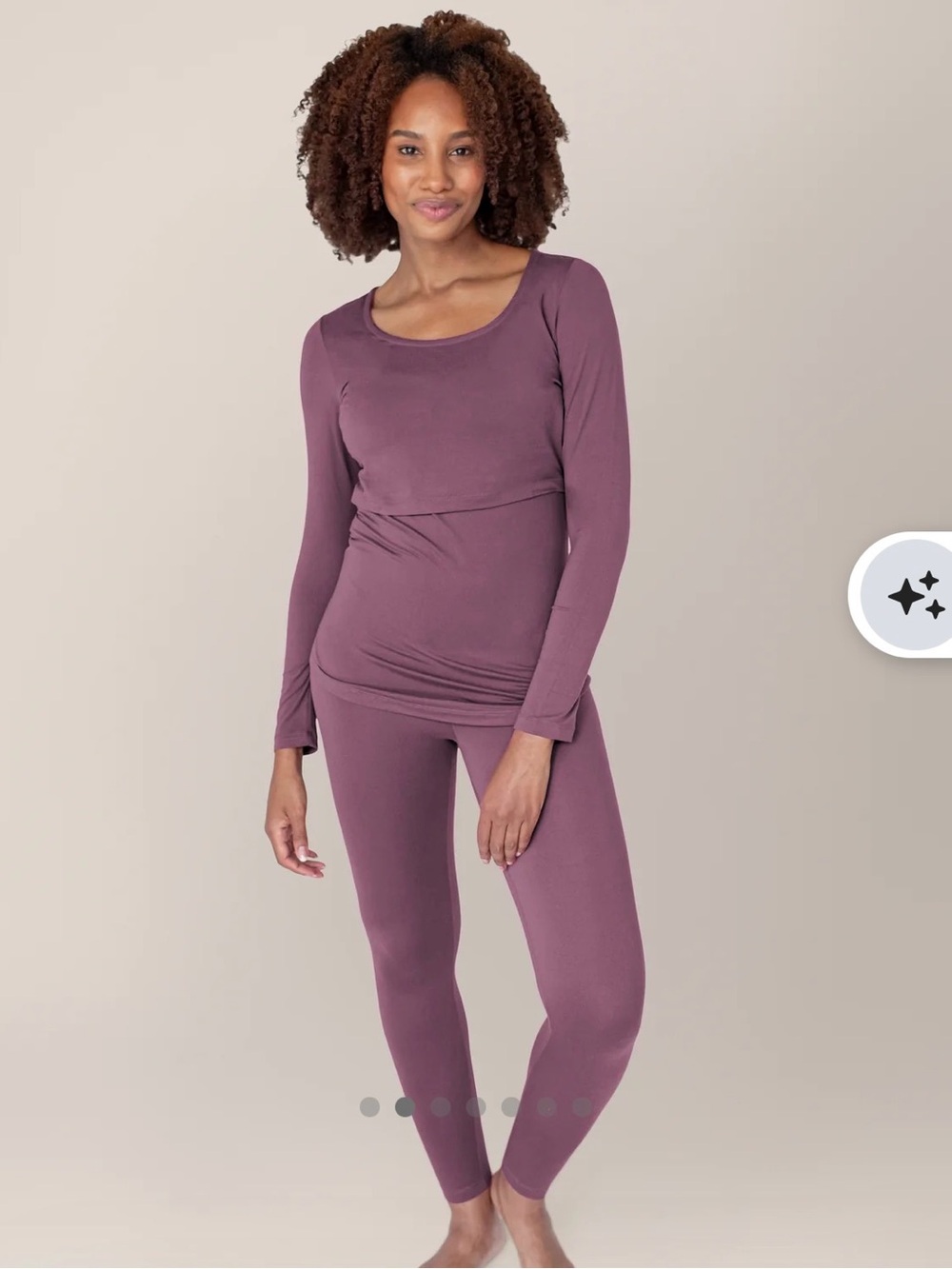 Kindred Bravely Maternity Nursing Pajama Set - plum